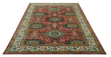 Custom Made Traditional Motifs Design Rust And Ivory Hand Knotted Wool Rug