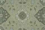 Custom Made Traditional Oriental Design Earthy Beige Hand-Tufted Wool Area Rug