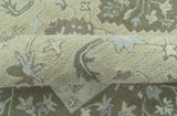 Custom Made Traditional Oriental Design Earthy Beige Hand-Tufted Wool Area Rug