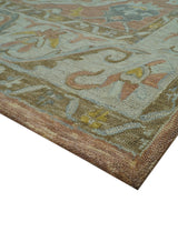 Custom Made Traditional Oriental Rust And Ivory Hand Tufted Wool Area Rug