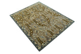 Custom Made Traditional Oushak Brown Hand Tufted Wool Area Rug