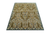Custom Made Traditional Oushak Brown Hand Tufted Wool Area Rug