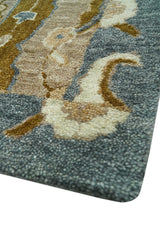 Custom Made Traditional Oushak Brown Hand Tufted Wool Area Rug