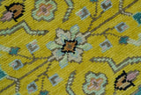 Custom Made Traditional Oushak Design mustard Hand Knotted Wool Area Rug