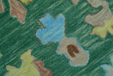 Custom Made Traditional Oushak Green Hand Tufted Wool Area Rug
