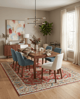 Custom Made Traditional Oushak Rust, Beige and Teal Hand knotted wool Area Rug