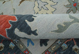 Custom Made Traditional Oushak Silver Hand Tufted Wool Area Rug