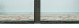 Custom Made Traditional Persian Design Silver, Blue And Rust Hand Tufted Wool Area Rug