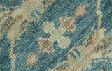 Custom Made Traditional Teal Oushak Hand Knotted Wool Rug