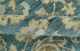 Custom Made Traditional Teal Oushak Hand Knotted Wool Rug