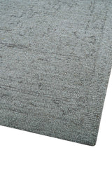 Custom Made Traditional Transitional Gray Hand Tufted wool rug