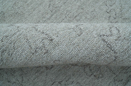 Custom Made Traditional Transitional Gray Hand Tufted wool rug
