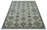 Custom Made Traditional Turkish Design Beige Hand Knotted Natural Wool Area Rug