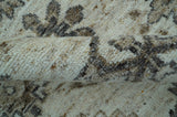 Custom Made Traditional Turkish Design Beige Hand Knotted Natural Wool Area Rug