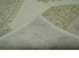 Custom Made Traditional Turkish Design Beige Hand knotted Wool Area Rug