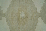 Custom Made Traditional Turkish Design Beige Hand knotted Wool Area Rug