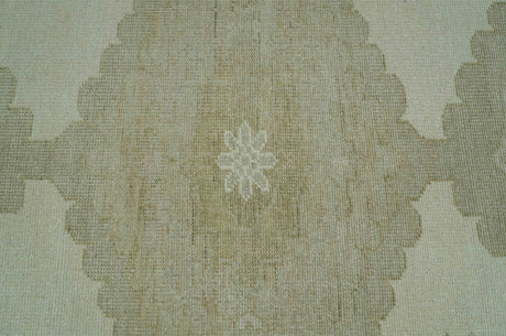 Custom Made Traditional Turkish Design Beige Hand knotted Wool Area Rug