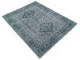 Custom Made Traditional Turkish Design Gray Hand Knotted Wool Area Rug