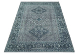 Custom Made Traditional Turkish Design Gray Hand Knotted Wool Area Rug