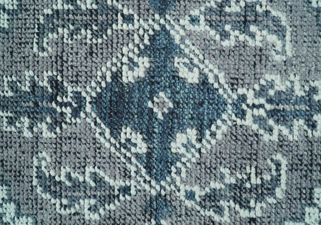 Custom Made Traditional Turkish Design Gray Hand Knotted Wool Area Rug