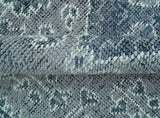 Custom Made Traditional Turkish Design Gray Hand Knotted Wool Area Rug