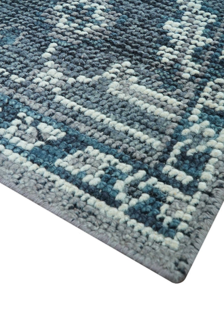 Custom Made Traditional Turkish Design Gray Hand Knotted Wool Area Rug