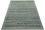 Custom Made Traditional Turkish Gray And Charcoal Hand Knotted Wool Rug