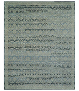 Custom Made Traditional Turkish Gray And Charcoal Hand Knotted Wool Rug