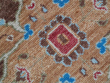 Custom Made Traditional Turkish Red And Brown Hand Knotted Wool Rug