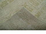 Custom Made Transitional Design Beige Hand Knotted Wool Area Rug