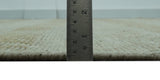 Custom Made Transitional Design Beige Hand Knotted Wool Area Rug