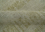 Custom Made Transitional Design Beige Hand Knotted Wool Area Rug