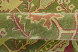 Custom Made Tree of life Green And Red Traditional Design Hand Tufted Wool Rug