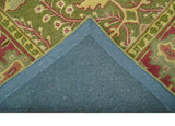 Custom Made Tree of life Green And Red Traditional Design Hand Tufted Wool Rug