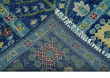 Custom Made Tree of Life Hand Knotted Blue And Beige Traditional Wool area Rug