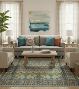 Custom Made Turkish Design Multi color Hand Knotted Wool Rug
