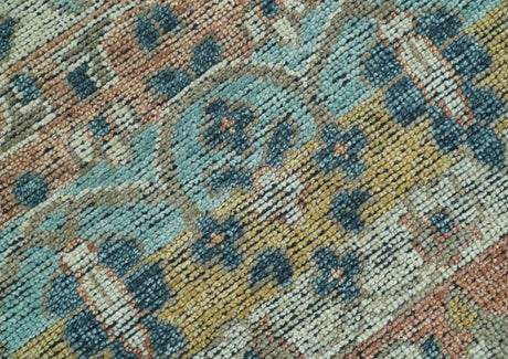 Custom Made Turkish Design Multi color Hand Knotted Wool Rug