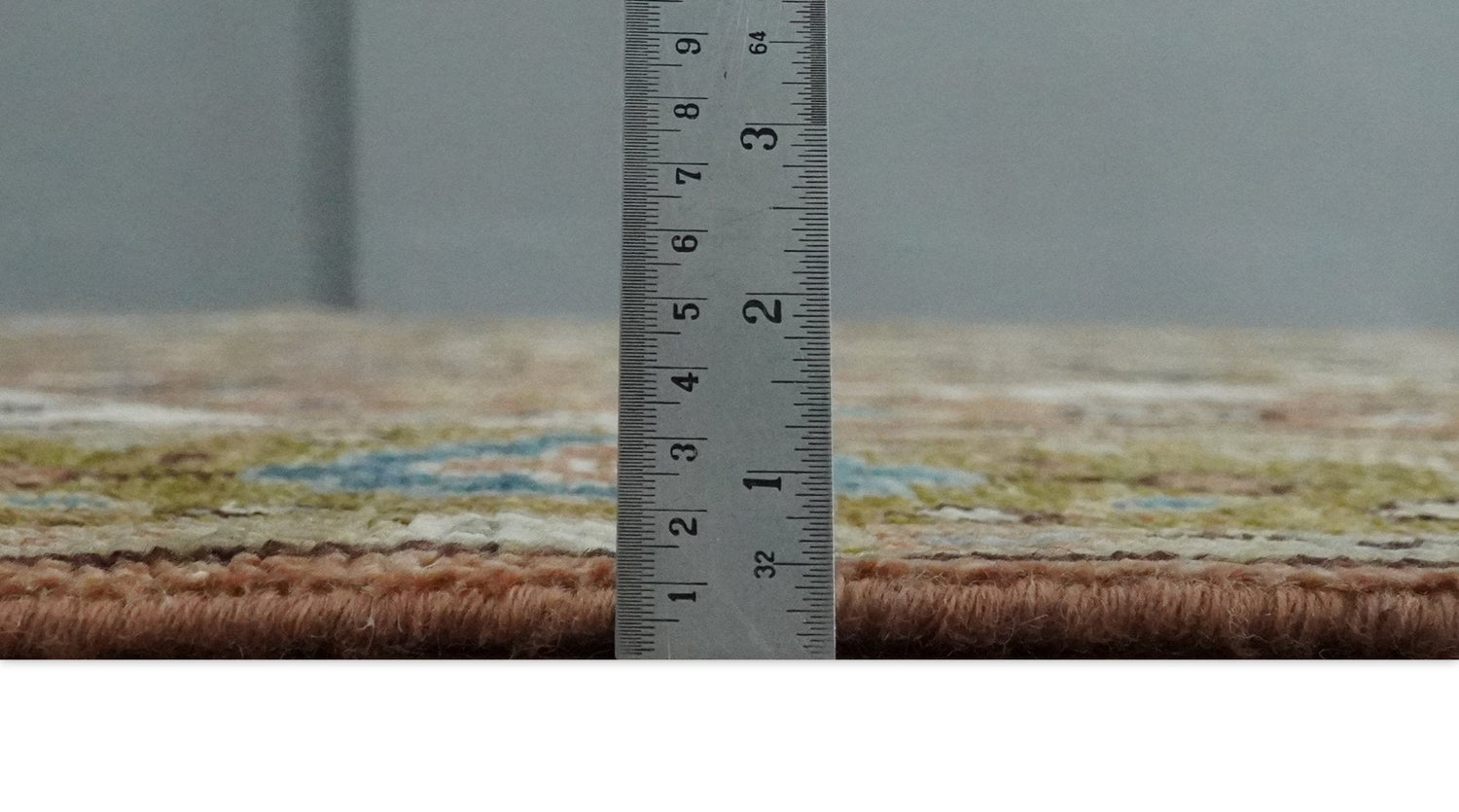 Custom Made Vintage Style Olive, Rust and Ivory Hand Knotted Traditional Wool Area Rug-Parc Decor