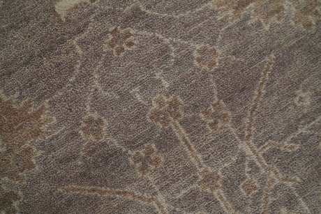 Custom Made Vintage Style Tree of life Brown And Beige Hand Knotted Wool Rug