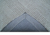 Custom Made White Beige Modern Style Hand Tufted Wool Area Rug