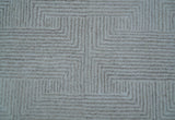 Custom Made White Beige Modern Style Hand Tufted Wool Area Rug