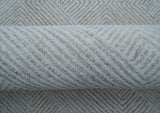 Custom Made White Beige Modern Style Hand Tufted Wool Area Rug