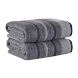 Decorative Cotton Stripe Bath Towel Set - Noelle Collection