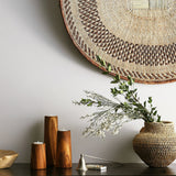 Cylinder Eucalyptus Wood Tealight Candle Holder-Décor Collection-Parc Decor