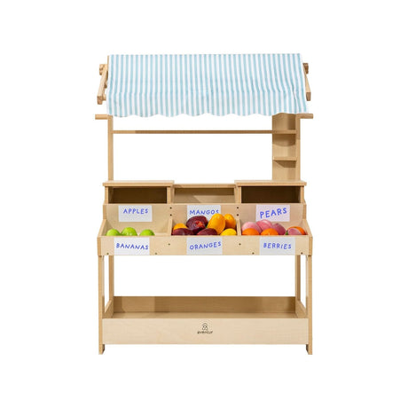 Cypress Wooden Market Stand – Pretend Play Shop for Kids with Storage-Indoor-Parc Decor