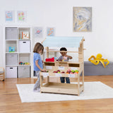 Cypress Wooden Market Stand – Pretend Play Shop for Kids with Storage-Indoor-Parc Decor