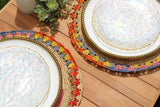 Daisy Raffia Placemat, Colorful Woven tabletop-Placemats-Parc Decor