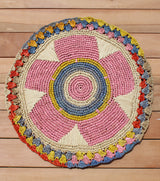 Daisy Raffia Placemat, Colorful Woven tabletop-Placemats-Parc Decor