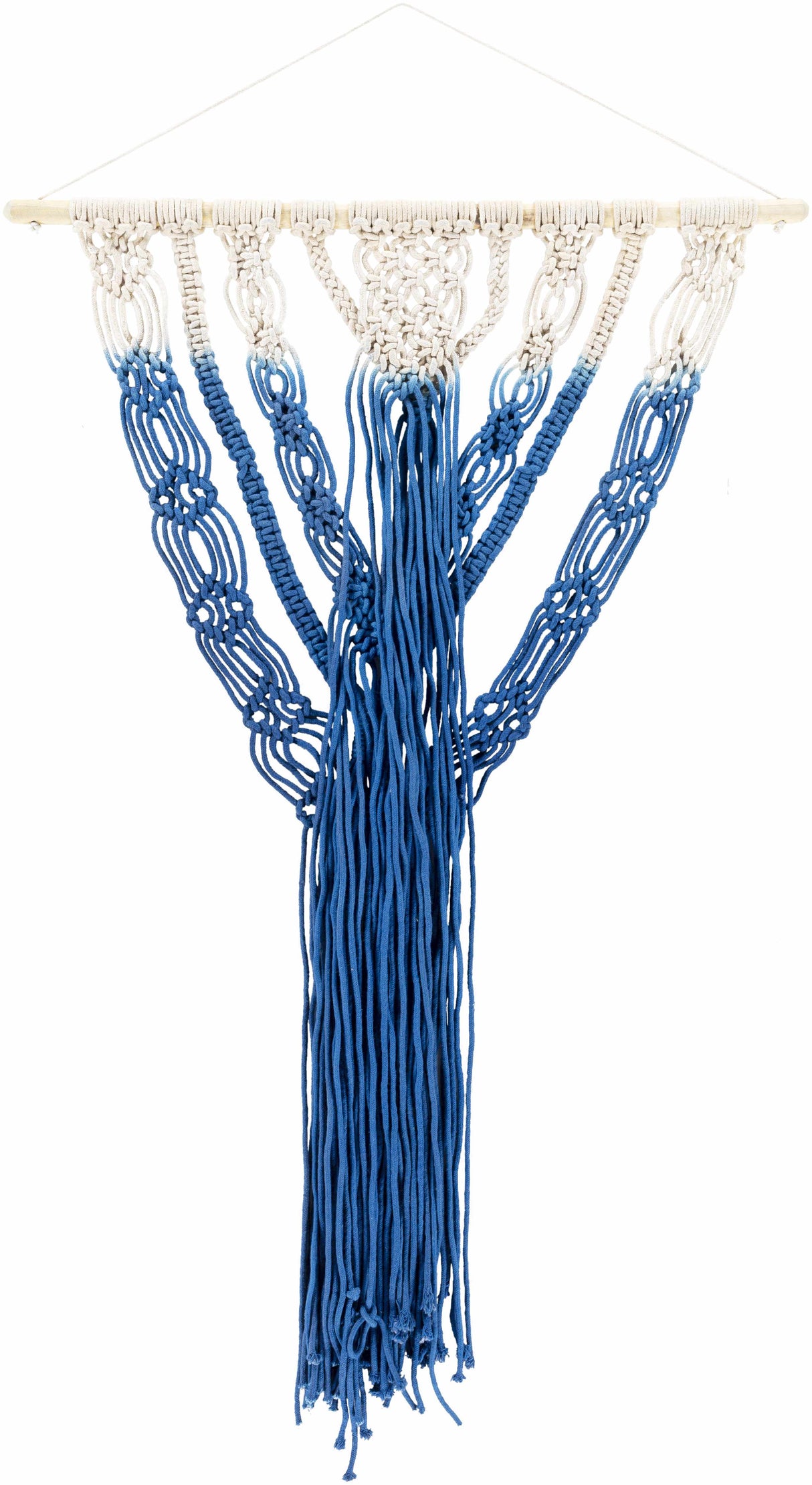 Dancalan Cream & Blue Macrame Wall Art-Decor-Parc Decor
