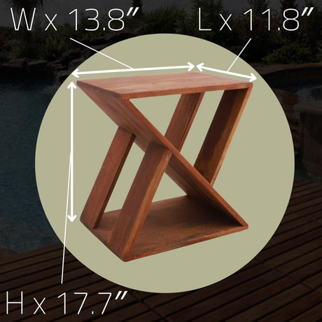 Danish Teak Slatted Stool